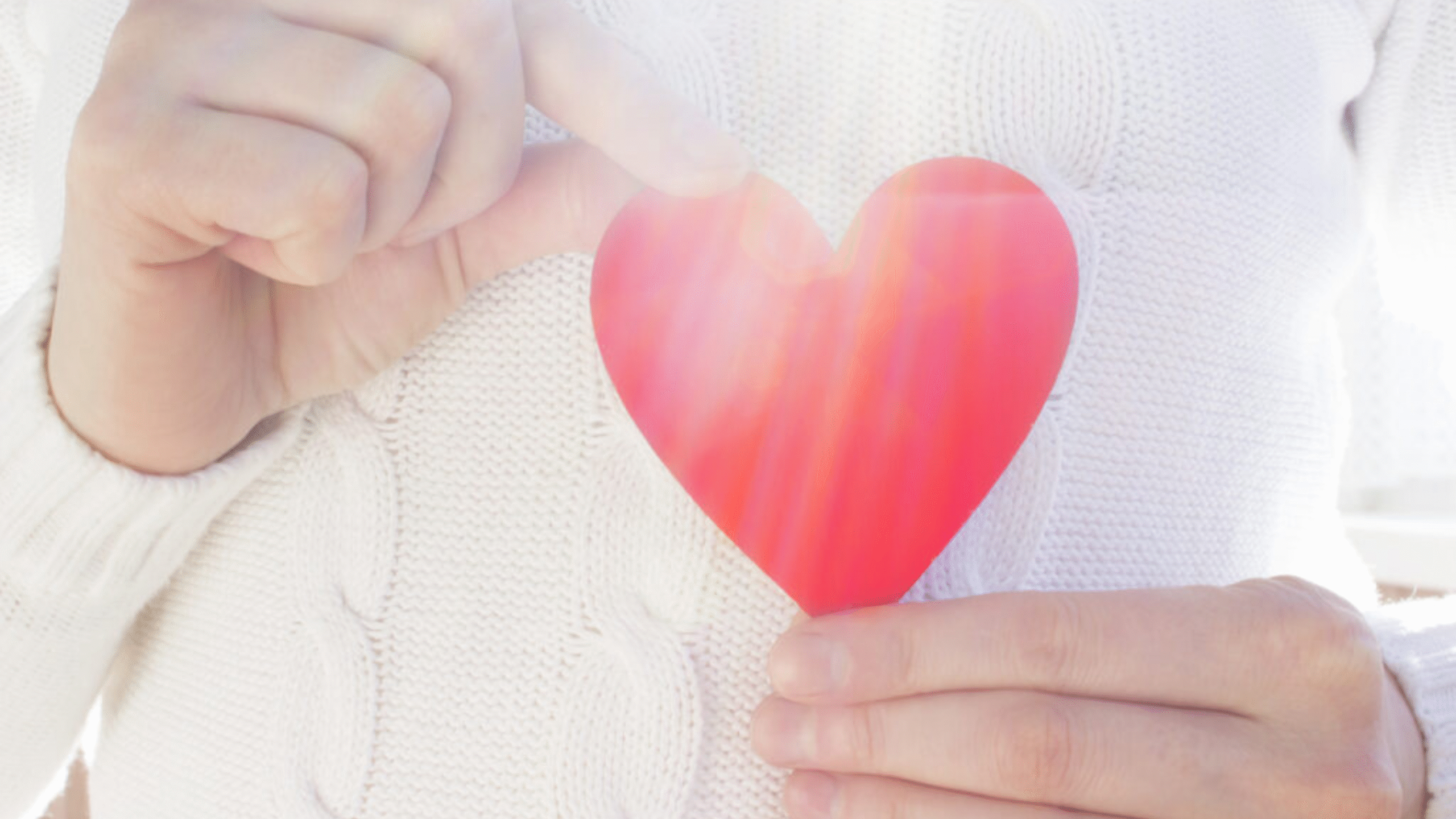 person holding cut out of red heart